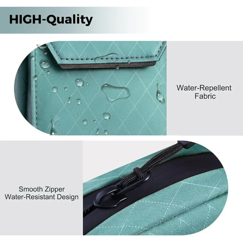 Women Crossbody Bag Nylon Quilted Waterproof Zipper Adjustable Strap